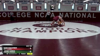 174 lbs Semifinal - Javier Garcia, Concordia Moorhead vs Kash Macumber, UW - La Crosse