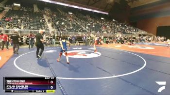 98 lbs Semifinal - Trenton Enis, Thermopolis Wrestling Club vs Rylan Gambler, Riverton USA Wrestling