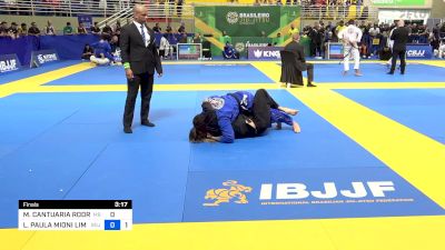 MAYRA CANTUARIA RODRIGUES vs LARISSA PAULA MIONI LIMA 2024 Brasileiro Jiu-Jitsu IBJJF