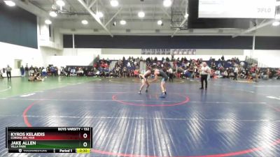 132 lbs Cons. Round 4 - Kyros Kelaidis, Corona Del Mar vs Jake Allen, Villa Park