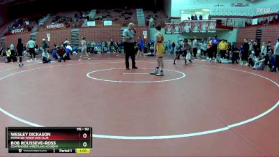 90 lbs Cons. Round 3 - Wesley Dickason, Mater Dei Wrestling Club vs Bob Rousseve-Ross, Contenders Wrestling Academy