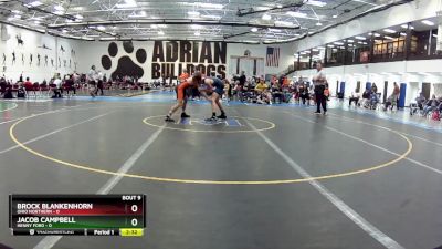 125 lbs Round 3 (6 Team) - Brock Blankenhorn, Ohio Northern vs Jacob Campbell, Henny Ford