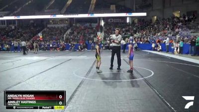 55 lbs Cons. Round 2 - Andalyn Hogan, WR- Topeka Blue Thunder vs Ainsley Hastings, Trailhands