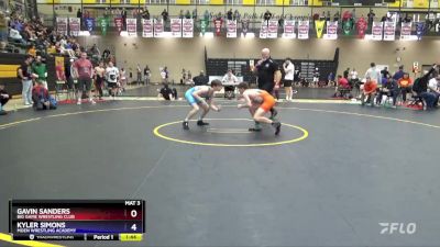 120 lbs Quarterfinal - Gavin Sanders, Big Game Wrestling Club vs Kyler Simons, Moen Wrestling Academy