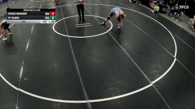 285 lbs Semis & 1st Wrestleback (8 Team) - Ty Klein, Central Valley vs Craig Bunger, Wilcox-Hildreth