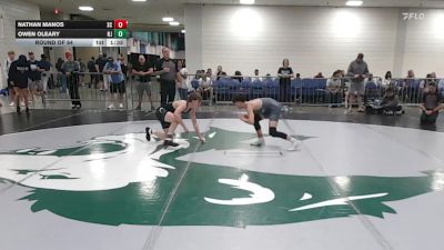 120 lbs Round Of 64 - Nathan Manos, SC vs Owen OLeary, NJ