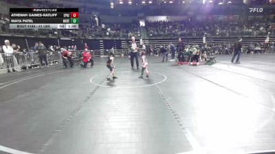 41 lbs Semifinal - Athenah Gaines-Ratliff, Spazz Wrestling vs Inaya Patel, North Bergen