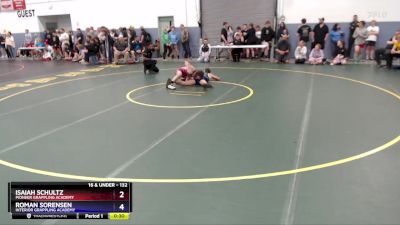 132 lbs Cons. Round 2 - Roman Sorensen, Interior Grappling Academy vs Isaiah Schultz, Pioneer Grappling Academy