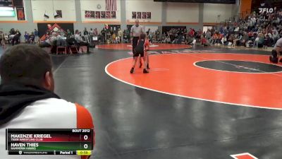 PW-4 lbs Round 1 - Makenzie Kriegel, Tiger Wrestling Club vs Haven Thies, Hammerin Hawks