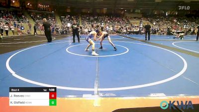80 lbs Round Of 32 - Joseph Reeves, Choctaw Ironman Youth Wrestling vs Kase Oldfield, Newkirk Takedown Cub