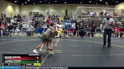 75 lbs Quarterfinal - Audrina Storey, Elite Athletic Club vs Maxine Kremski, Dundee MI