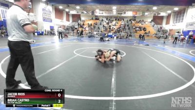 120 lbs Cons. Round 4 - Jacob Rios, Patriot vs Brian Castro, Victor Valley