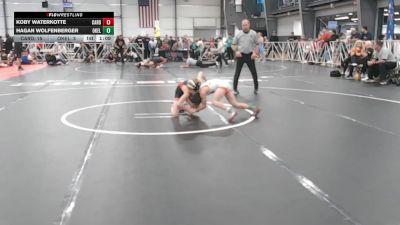 64 lbs Round 3 - 12:30pm Saturday - Hagan Wolfenberger, Oklahoma Elite vs Koby Waterkotte, Cali Red