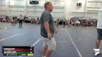 100 lbs Round 1 (6 Team) - Brayden Laird, U2 Upstate Uprising vs Colton Klipa, All American