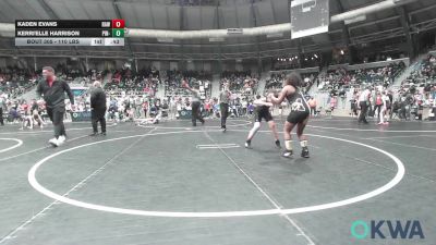 110 lbs Round Of 32 - Kaden Evans, Raw Wrestling Club vs Kerri'Elle Harrison, Pin-King All Stars