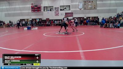 126 lbs Cons. Round 1 - Riley Skluzacek, Tri-City United vs Ricky Cordova, Faribault