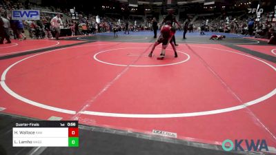 75 lbs Quarterfinal - Hunter Wallace, Raw Wrestling Club vs Lincoln Lamho, Wagoner Takedown Club