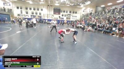 80 lbs Cons. Semi - Denton Petrie, Highland vs Caden Watt, Riverside