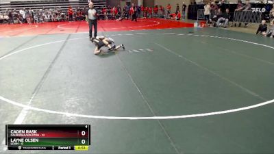 55 lbs Semis (4 Team) - Layne Olsen, LCWM vs Caden Rask, Caledonia/Houston