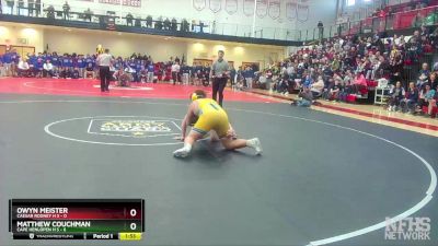 215 lbs Semifinals (8 Team) - Owyn Meister, Caesar Rodney H S vs Matthew Couchman, Cape Henlopen H S