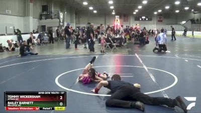 37 lbs Cons. Round 4 - Tommy Wickersham, Attack WC vs Bailey Barnett, Bellevue WC