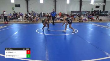 120 lbs Consolation - Greyson Zellers, Team Tulsa vs Cory Velasquez, Team Tulsa