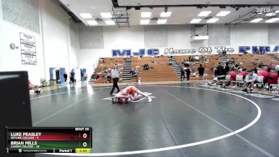 174 lbs Placement Matches (16 Team) - Luke Peasley, Skyline College vs Brian Mills, Lassen College