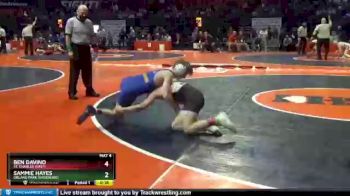 3A 120 lbs Semifinal - Sammie Hayes, Orland Park (Sandburg) vs Ben Davino, St. Charles (East)