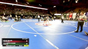 130 Class 1 lbs Quarterfinal - Kylie Miller, Knob Noster vs Elizabeth Hager, Lexington