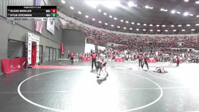 118 lbs Champ. Round 2 - Sloan Mueller, Mollitium Wrestling Club vs Kylie Stichman, Waupaca