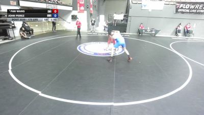 175 lbs Quarters - Fan Wang, Sunnyvale Wrestling Club vs John Perez, Madera Wrestling Club
