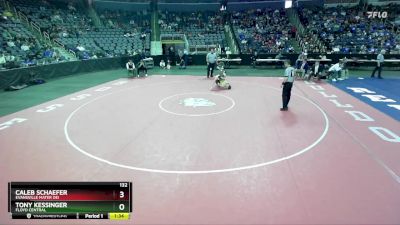 132 lbs Quarterfinal - Caleb Schaefer, Evansville Mater Dei vs Tony Kessinger, Floyd Central