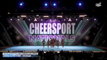 United Elite Cheer - COURAGE [2026 L2 Senior - D2 - Small - A Day 1] 2026 CHEERSPORT National All Star Cheerleading Championship