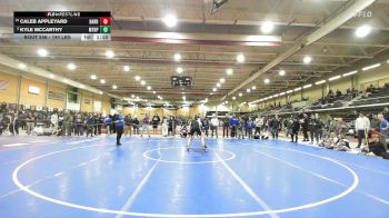 144 lbs Quarterfinal - Caleb Appleyard, Barrington vs Kyle McCarthy, Mt. Hope