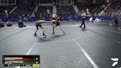 84 lbs Cons. Round 1 - Colton Peddicord, Rock Creek vs Jacob Bonebrake, Lawrence Elite