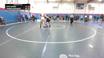 Boys 285 lbs Cons. Round 2 - Attia Gabriel, San Lorenzo Valley Boys vs Andrew Hernandez, Andrew Hill Boys