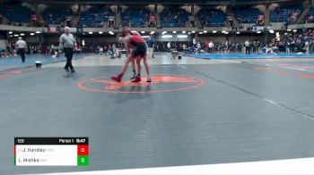 120 lbs Cons. Round 2 - Jack Handley, MAINE SOUTH vs Logan Mishka, Marist