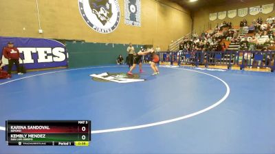 170 lbs Cons. Round 3 - Karina Sandoval, Nipomo vs Kembly Mendez, San Luis Obispo