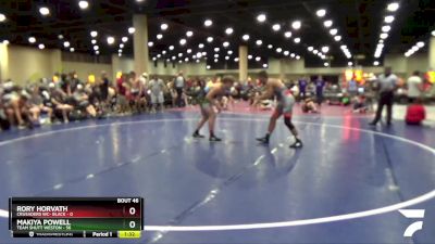 190 lbs Quarters & 3rd Wb (32 Team) - Makiya Powell, Team Shutt Weston vs Rory Horvath, Crusaders WC- Black