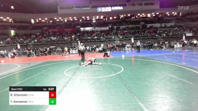 85 lbs Round Of 16 - Beau Siljanoski, Olympic vs Thomas Bansemer, Iron Horse