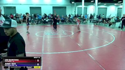 102 lbs Placement Matches (8 Team) - Jax Quintana, Colorado vs Avery Rios, Oklahoma Red