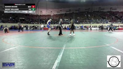 200 lbs Consi Of 32 #2 - Kavion Moore, Mustang Middle School vs Brody Williams, Piedmont