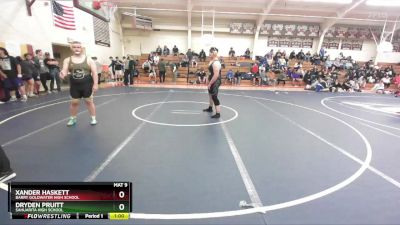 285 lbs Cons. Round 3 - Xander Haskett, Barry Goldwater High School vs Dryden Pruitt, Sahuarita High School