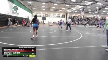 130 lbs Cons. Round 3 - Emmalyn Burnett, Platte County vs Keionna Jarrett Cole, Rogers Wrestling Club