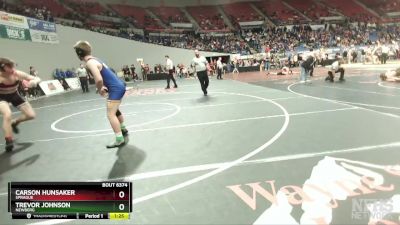 6A-165 lbs Quarterfinal - Carson Hunsaker, Sprague vs Trevor Johnson, Newberg