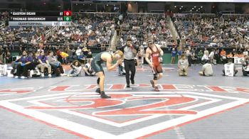 8A 165 lbs Quarterfinal - Thomas Gingerich, Green Level vs Easton Dean, Northwest Guilford High School
