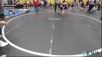 105 lbs 3rd Place - Heston Wheaton, Team Guthrie Wrestling vs Giselle Bailey, Midwest City Bombers Youth Wrestling Club