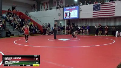 110 lbs Semifinal - Jasmine Luedtke, Ottumwa vs Sarah Greiner, Independence