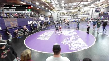150 lbs Champ. Round 1 - Calvin Laplant, Browning, vs Mason Crews, Missoula Sentinel