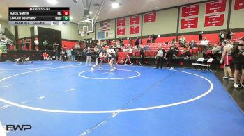 132 lbs Consi Of 8 #2 - Kace Smith, Prague vs Logan Bentley, Woodland Boys